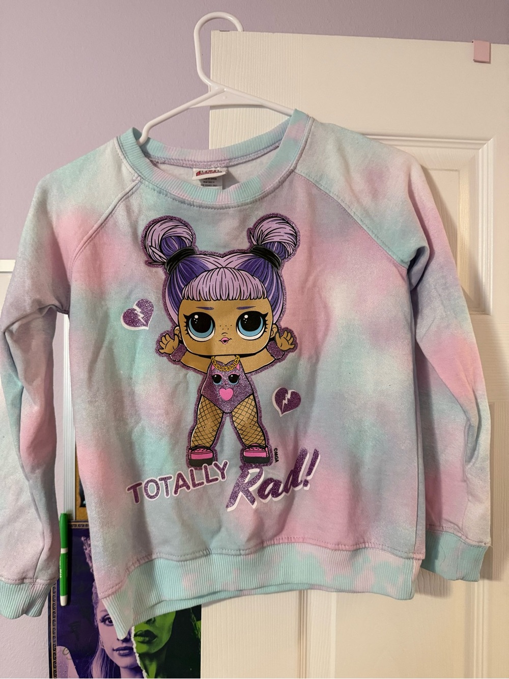 L.O.L. Surprise! Pastel Tie-Dye Purple & Pink Graphic Sweatshirt